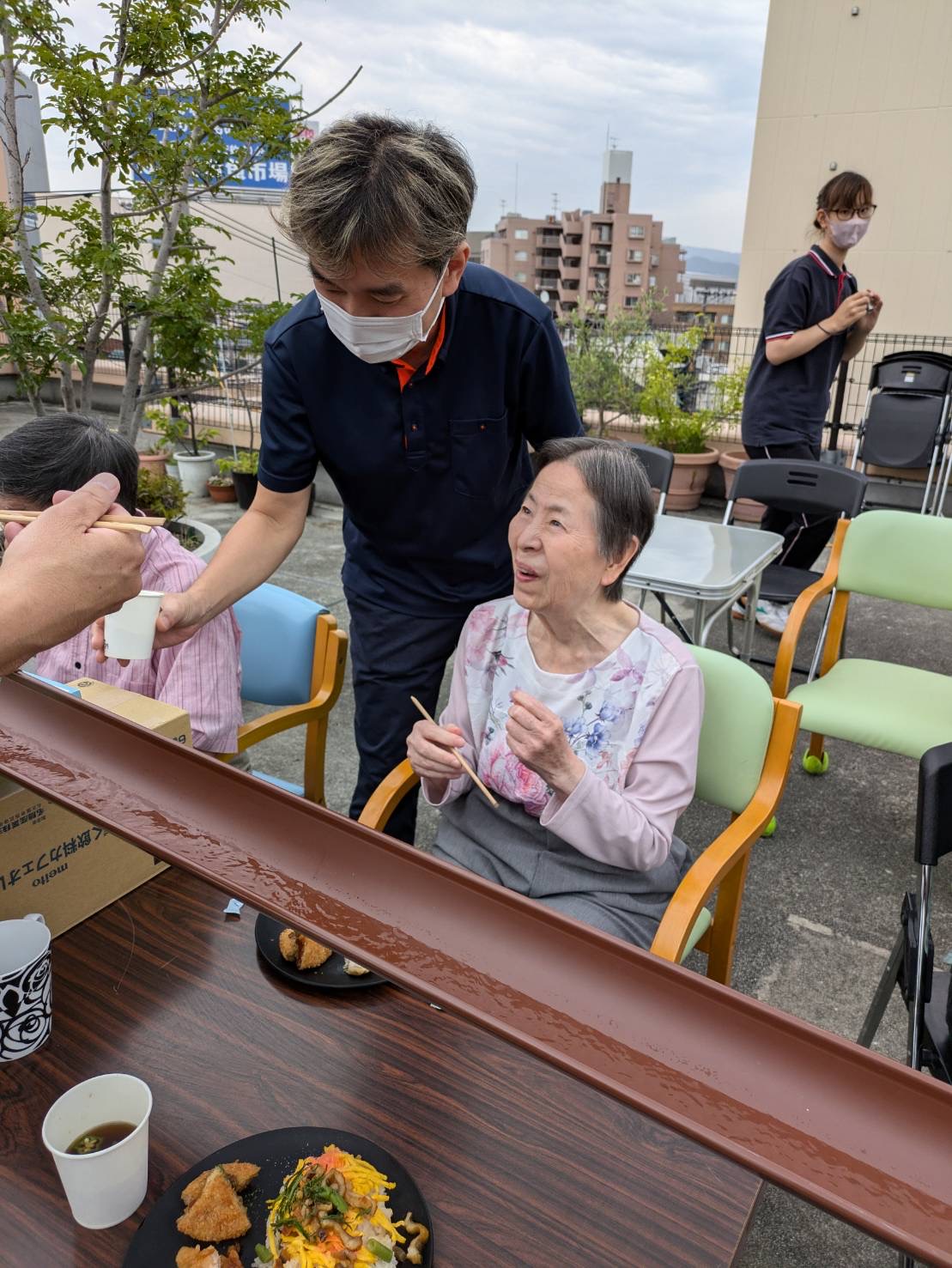 千田　流しそうめんパーティー🎉②