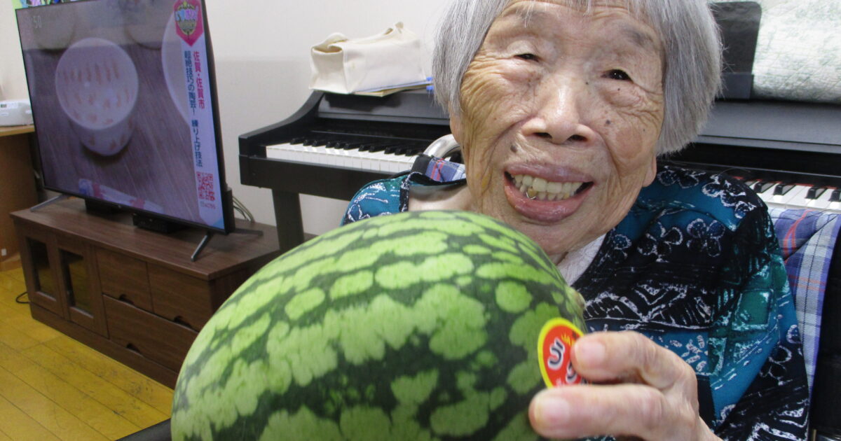 井口台　スイカ大好き！